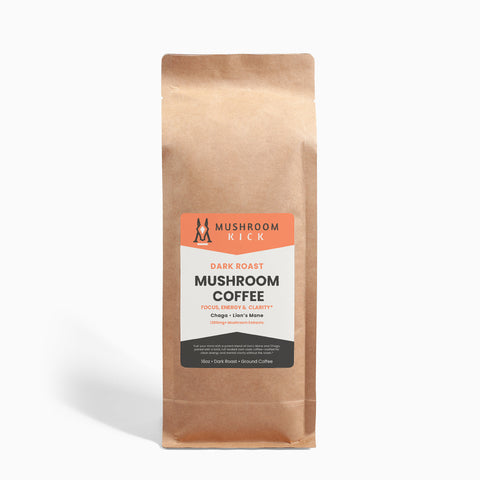 Dark Roast Mushroom Coffee - Lion’s Mane & Chaga - 16oz