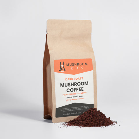 Dark Roast Mushroom Coffee - Lion’s Mane & Chaga - 4oz