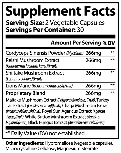 Full Spectrum 10X Mushroom Complex Veggie Capsules