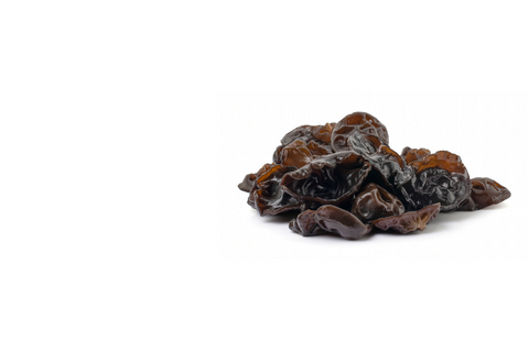 black fungus mushrooms - white bg